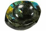 Polished, Flashy Labradorite Bowl - Madagascar #117249-2